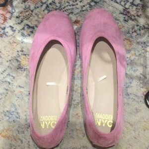 Pink Suede Ballet Flats
